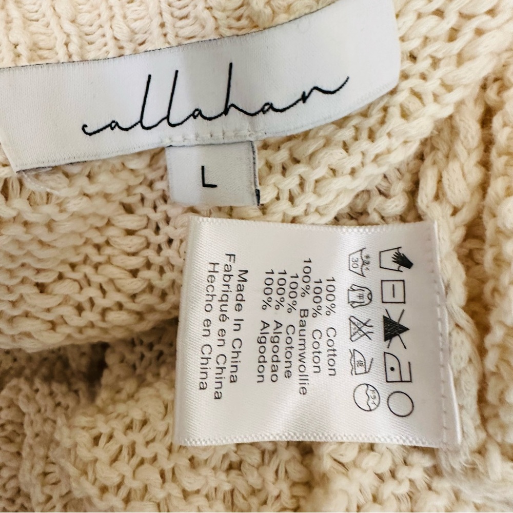 Anthropologie Callahan Isla Knit Midi Dress Fringe Bottom Size Large - Picture 11 of 11